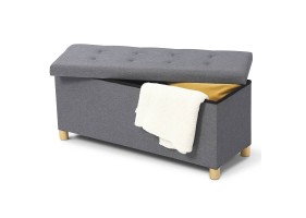 Banquette Coffre + Pieds 100Cm Gris F