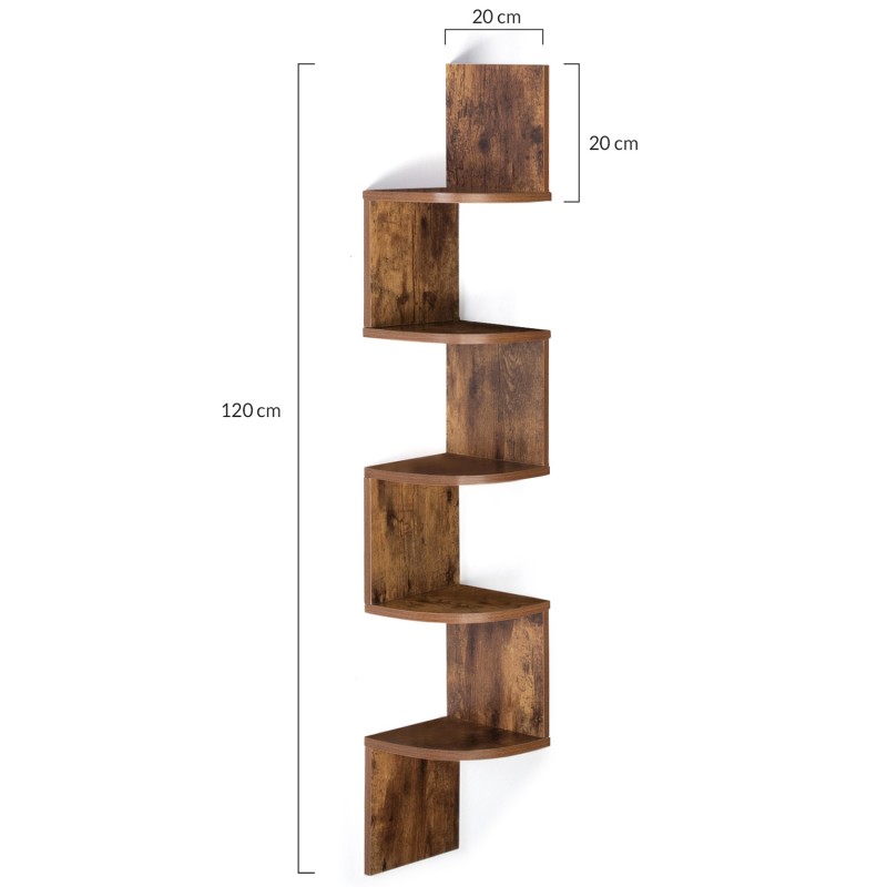 JIBELL Bibliothèque rotative triangulaire pour salon, cadre d'angle en bois  massif, étagère de rangement d'angle pour la maison (taille : 45 x 100 cm,  couleur : bois) : : Cuisine et Maison