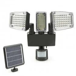 Projecteur 3 Tetes 170 Led Solaire