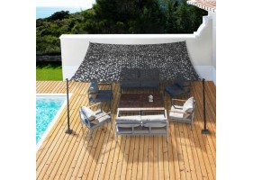 Ombriere Filet 4X5M Gris Clair