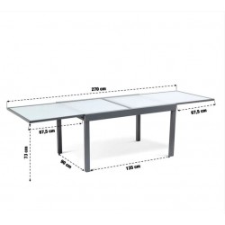 Table Extensible Verre Trempee