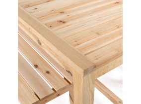 Table De Jardin En Bois 150Cm + 2 Bancs