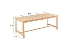 Table De Jardin En Bois 150Cm + 2 Bancs