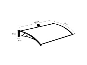 Marquise Panneau Transp Led 80X120