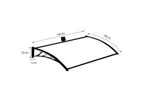 Marquise Panneau Transp Led 80X120