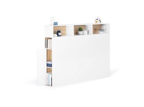 Tête de lit Léo 145cm + rangement bois/b