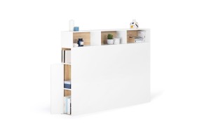 Tête de lit Léo 145cm + rangement bois/b