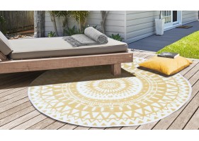 Tapis ext rond 150cm Maori beige