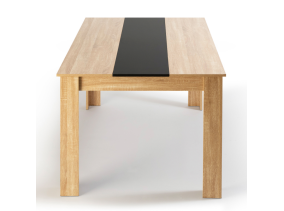 Table repas Gloria 140cm bois/noir