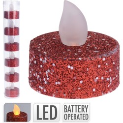 Bougie Led pailleté X6