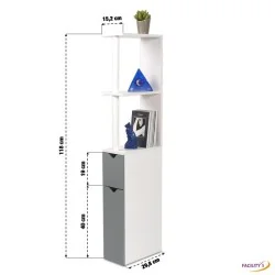 Meuble WC 2 portes gris