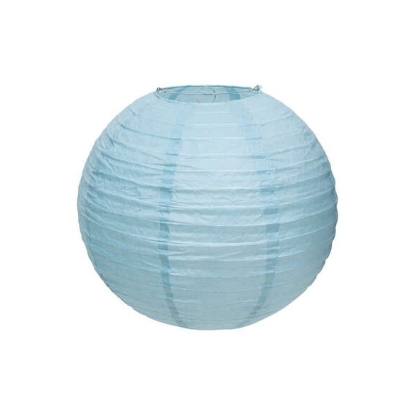 Lanterne boule D.35cm Bleu