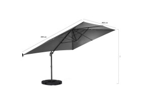 Parasol Sombra 360° 4x3m + housse