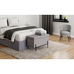 Banquette coffre Loan gris...