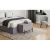 Banquette coffre Loan gris pieds noirs -