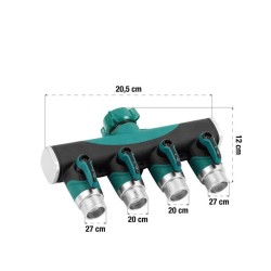 Connecteur tuyaux robinet 4 sorties