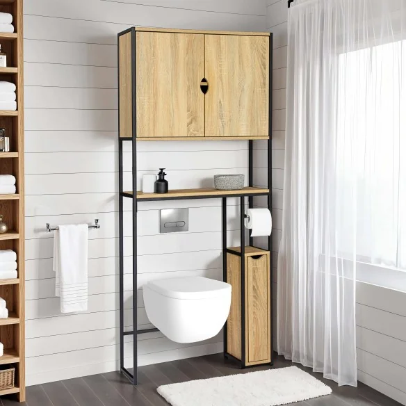 Meuble dessus WC + armoire Memphis