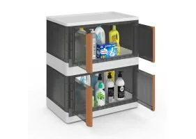 Boîte de rangement empilable 72L X2