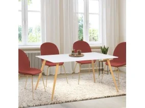 Table à manger SALLY 120cm blanc