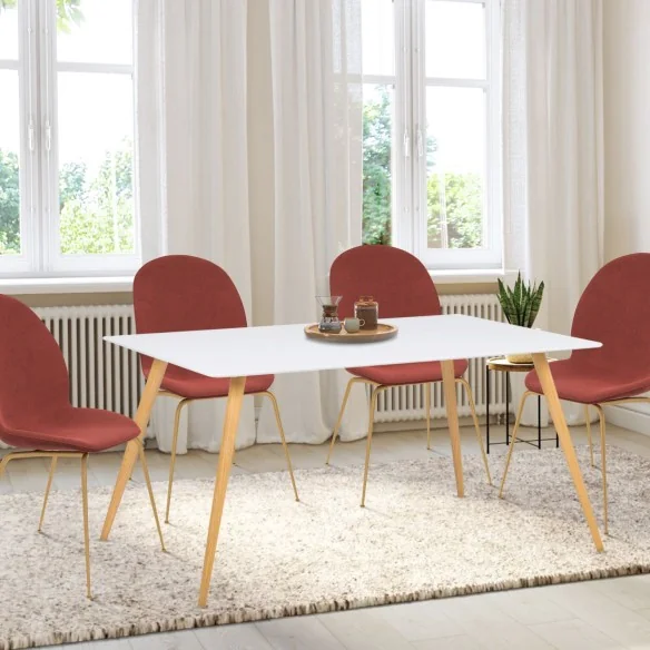 Table à manger SALLY 120cm blanc