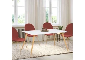 Table à manger SALLY 120cm blanc