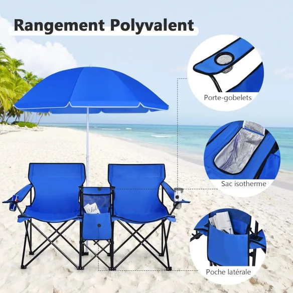 Double fauteuil + parasol