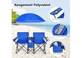 Double fauteuil + parasol