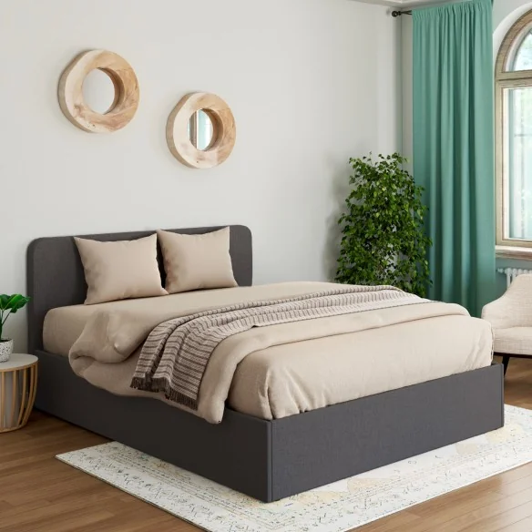 Lit coffre Louise + Tête de lit 140X190c