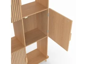 Etagère Faustine 6 cases effet lattes