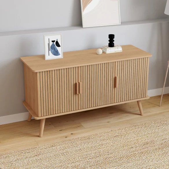 Buffet Faustine effet lattes 3 portes