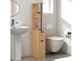 Meuble WC Faustine effet lattes
