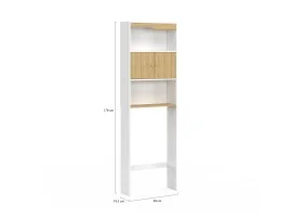 Meuble dessus Wc Bois/Blanc