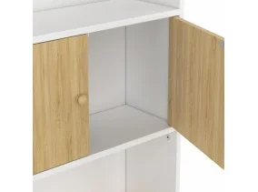 Meuble dessus Wc Bois/Blanc