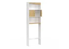 Meuble dessus Wc Bois/Blanc