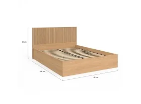 Lit coffre Faustine + Tête de lit 140X19