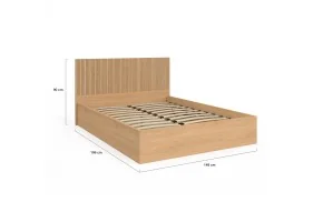 Lit coffre Faustine + Tête de lit 140X19