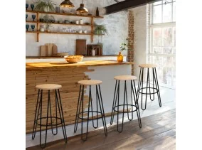 Tabouret Missouri pied épingle x4