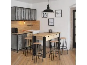 Tabouret Missouri pied épingle x4