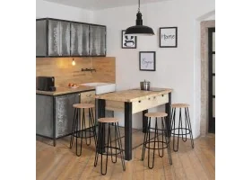 Tabouret Missouri pied épingle x4