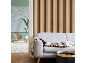 Panneau lattes bois 240x60 cm X2