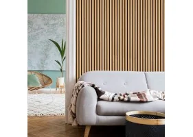 Panneau lattes bois 240x60 cm X2