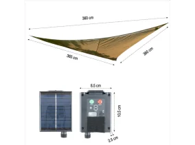 Voile ombrage lumineux 3,6m