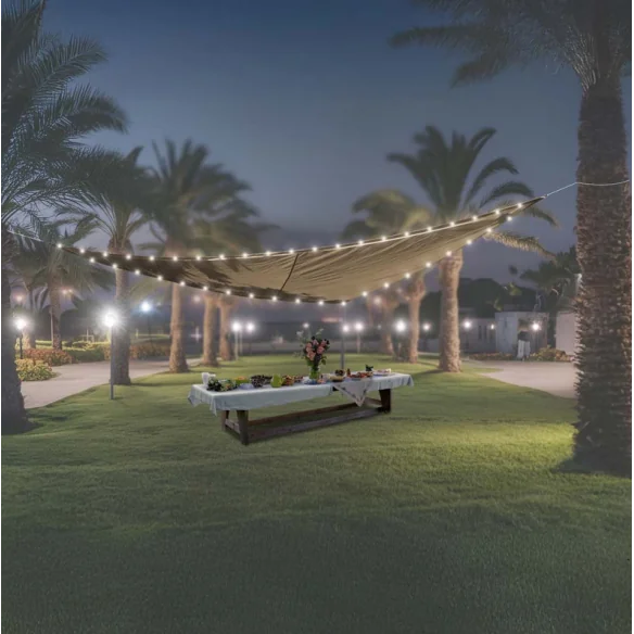 Voile ombrage lumineux 5m