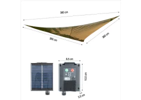 Voile ombrage lumineux 5m