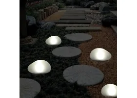 Galet lumineux solaire 16.6x14.4x11CM