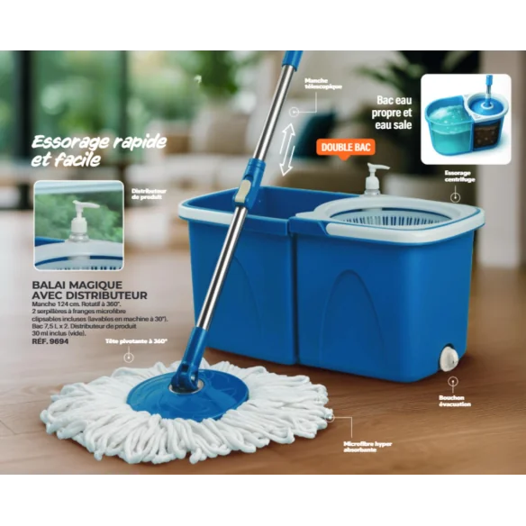 Balai magique+ seau essoreur double
