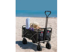 Chariot de transport pliable noir Max 8