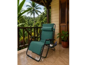 Fauteuil transat pliant vert