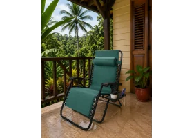 Fauteuil transat pliant vert