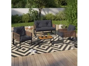 Salon de jardin Ozéa 4 places gris